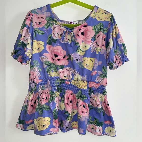 Girls floral peplum top - Picture 1 of 3